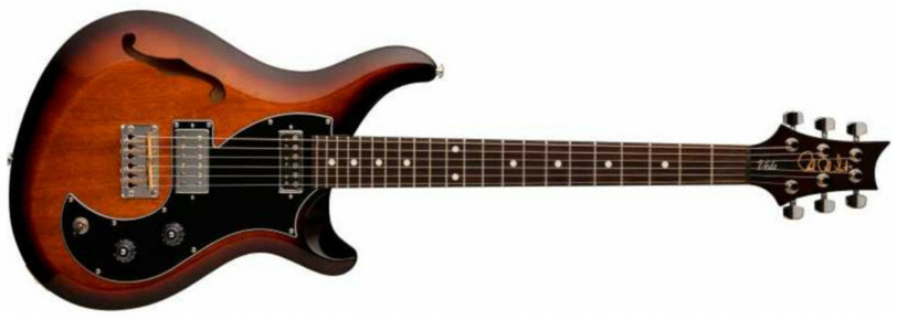 Prs S2 Vela Semihollow Usa 2024 2h Trem Rw - Mccarty Tobacco Sunburst - Guitarra eléctrica de doble corte. - Main picture