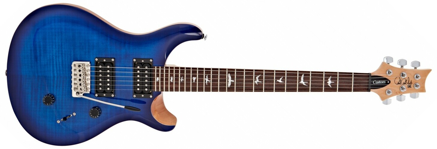 Prs Se Custom 24 2021 2h Trem Rw +housse - Faded Blue Burst - Guitarra eléctrica de doble corte. - Main picture