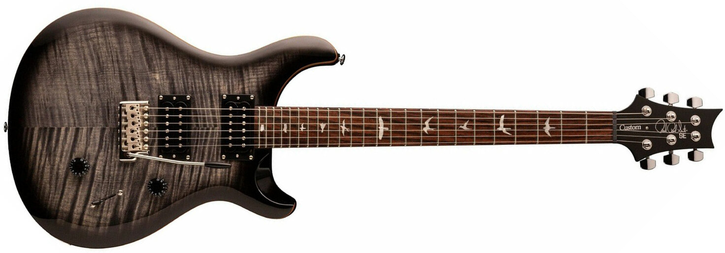Prs Se Custom 24 2021 Hh Trem Rw +housse - Charcoal Burst - Guitarra eléctrica de doble corte. - Main picture