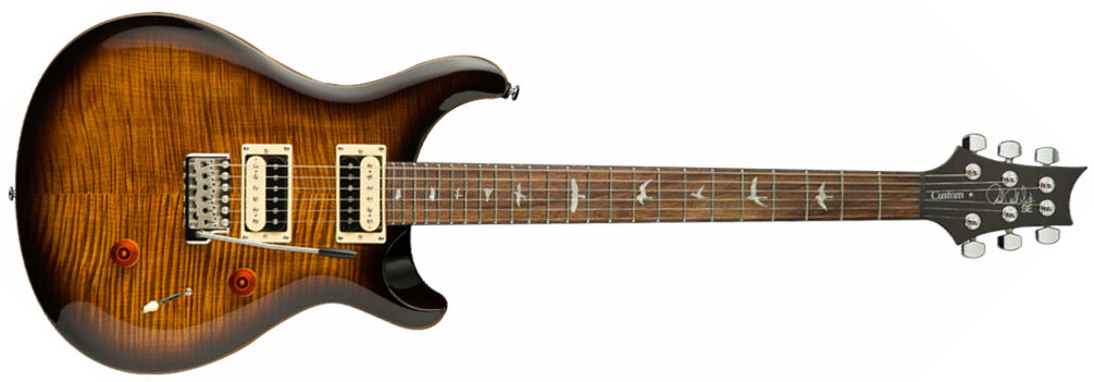 Prs Se Custom 24 2021 Hh Trem Rw +housse - Black Gold Burst - Guitarra eléctrica de doble corte. - Main picture