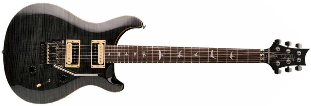 Prs Se Custom 24 Floyd 2021 Hh Fr Eb +housse - Charcoal Burst - Guitarra eléctrica de doble corte. - Main picture