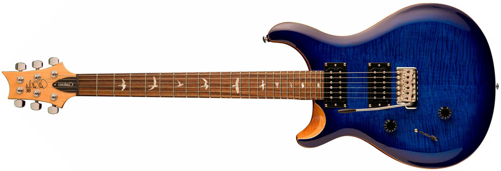 Prs Se Custom 24 Lh 2021 2h Trem Rw +housse - Faded Blue Burst - Linkshandige elektrische gitaar - Main picture