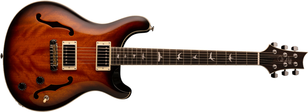 Prs Se Hollowbody Standard 2020 Hh Ht Eb - Tobacco Sunburst - Guitarra eléctrica de doble corte. - Main picture