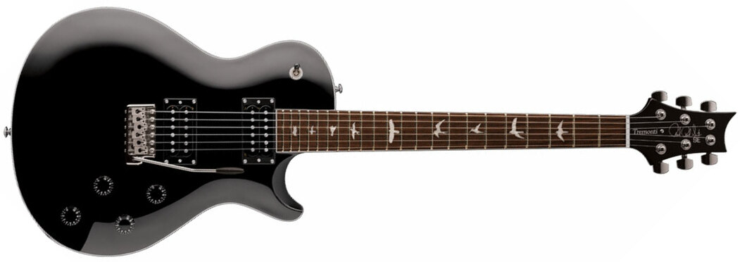 Prs Se Mark Tremonti Standard 2021 Signature Hh Trem Rw +housse - Black - Enkel gesneden elektrische gitaar - Main picture