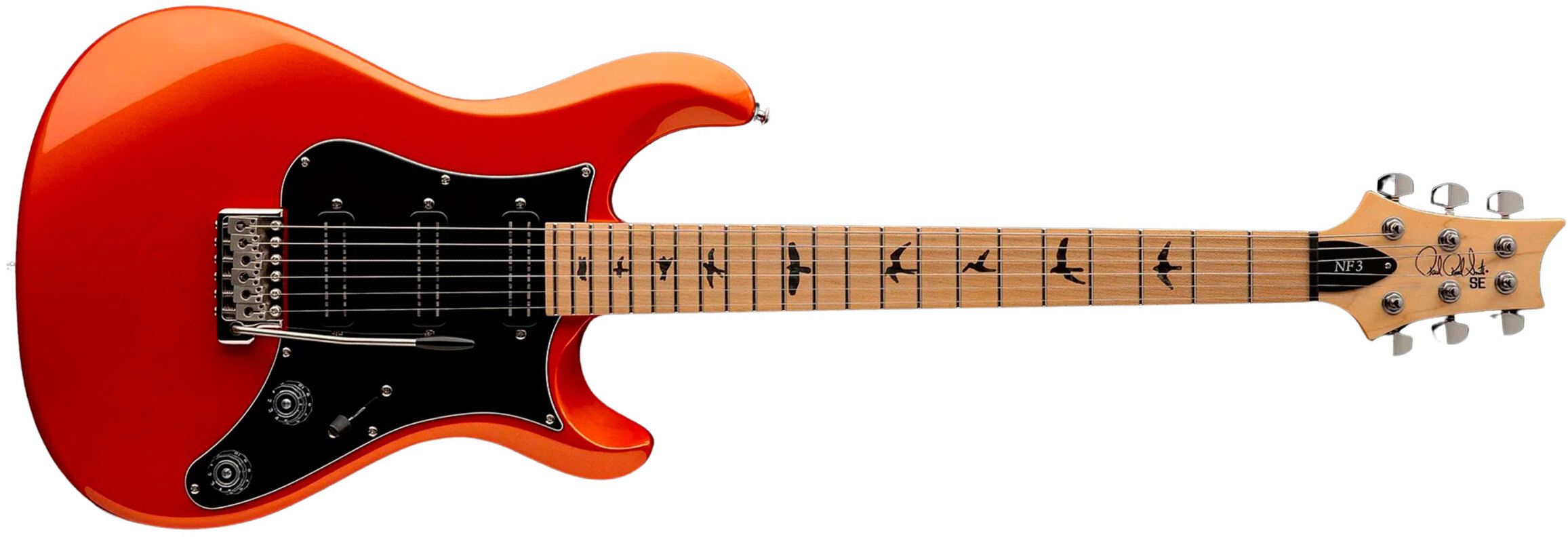 Prs Se Nf3 Maple 3mh Trem Rw - Metallic Orange - Double cut gitaar - Main picture