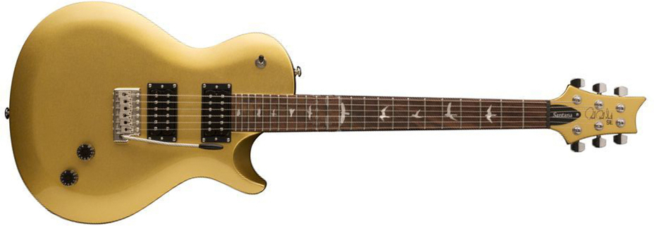 Prs Se Santana Singlecut Trem Signature Hh Rw - Egyptian Gold - Enkel gesneden elektrische gitaar - Main picture