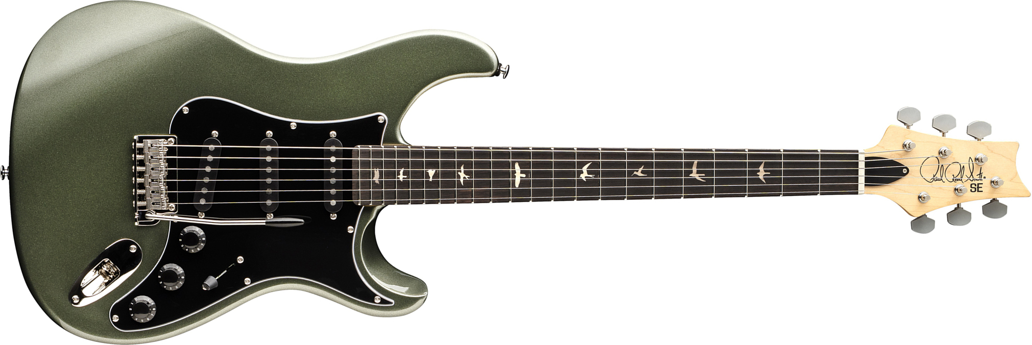 Prs Silver Sky Defender Se Ltd Signature 3s Trem Rw - Woolstone Green - Elektrische gitaar in Strat vorm - Main picture