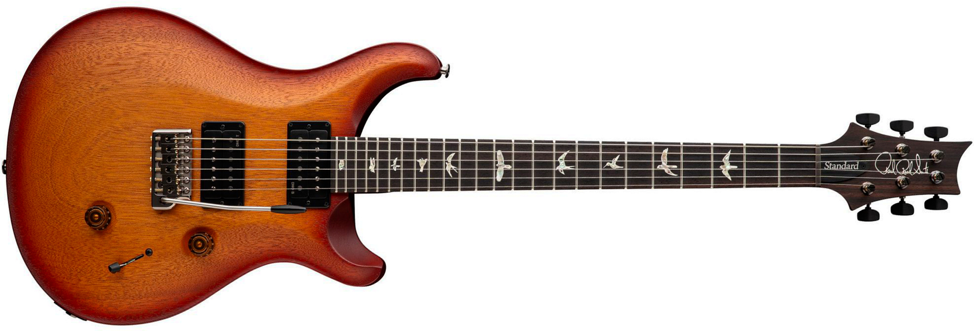 Prs Standard 24 S2 Usa 2h Dmo Trem Rw - Dark Cherry Sunburst Satin - Double cut gitaar - Main picture