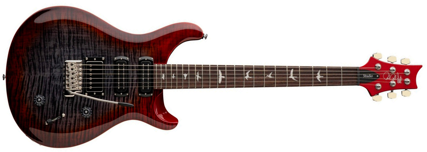 Prs Studio Se 1h 2mh Trem Rw - Charcoal Cherry Burst - Double cut gitaar - Main picture