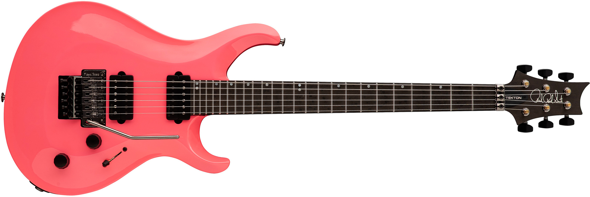 Prs Tekton Floyd Usa 2h Fr Eb - Hot Pink - Double cut gitaar - Main picture