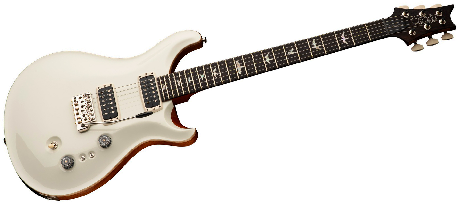 Prs Custom 24-08 Usa 2h Tci Trem Rw - Antique White Top / Natural Back - Double cut gitaar - Variation 2