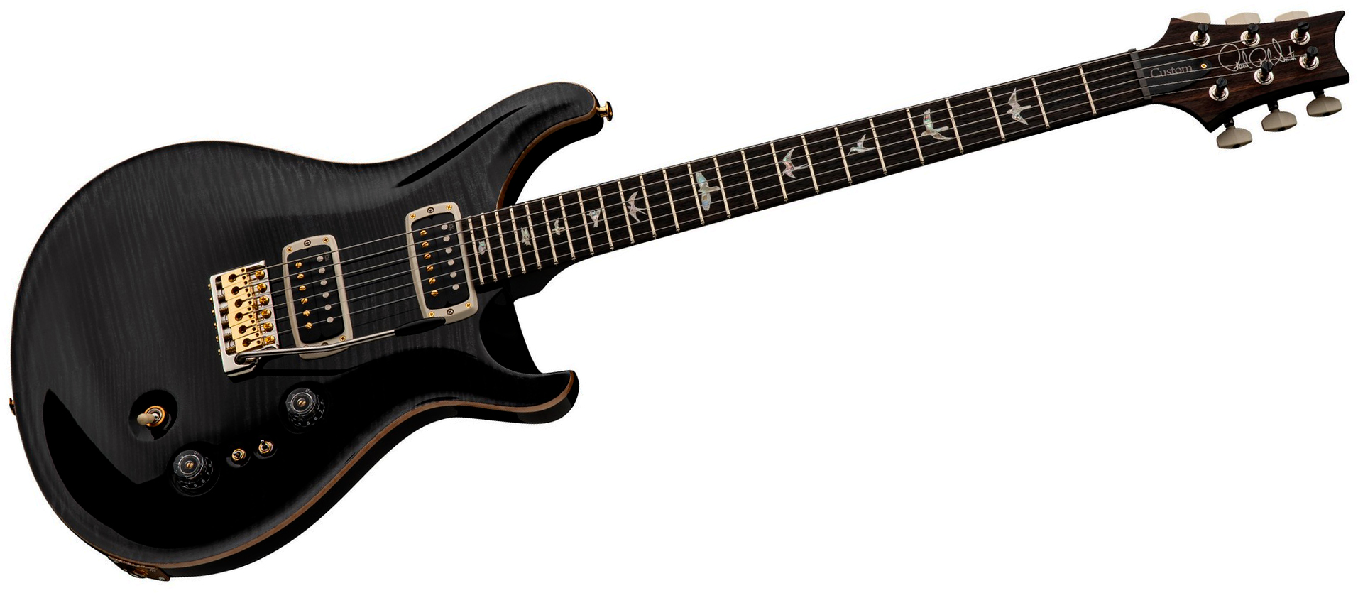 Prs Custom 24-08 Usa 2h Tci Trem Rw - Gray Black - Double cut gitaar - Variation 2