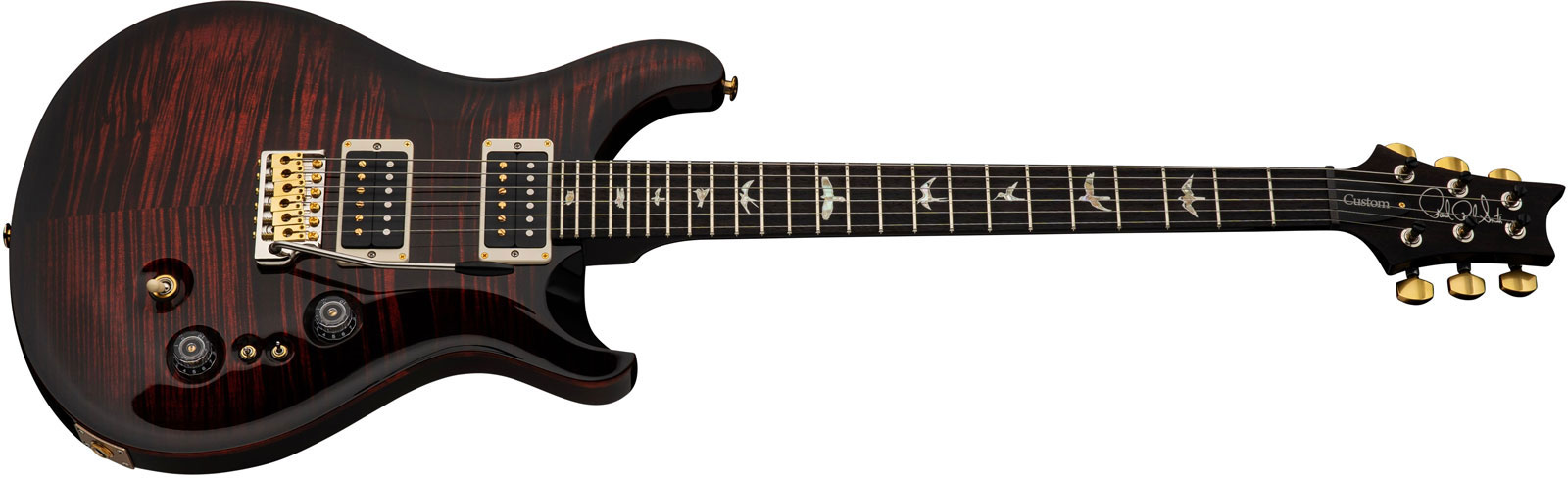Prs Custom 24-08 Usa 2h Trem Rw - Fire Smokeburst - Guitarra eléctrica de doble corte. - Variation 1
