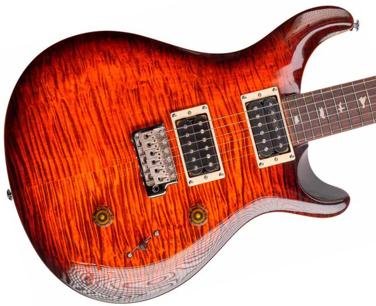 Prs Custom 24 Ltd Se 2h Trem Eb - Orange Tiger Smokeburst - Guitarra eléctrica de doble corte. - Variation 2