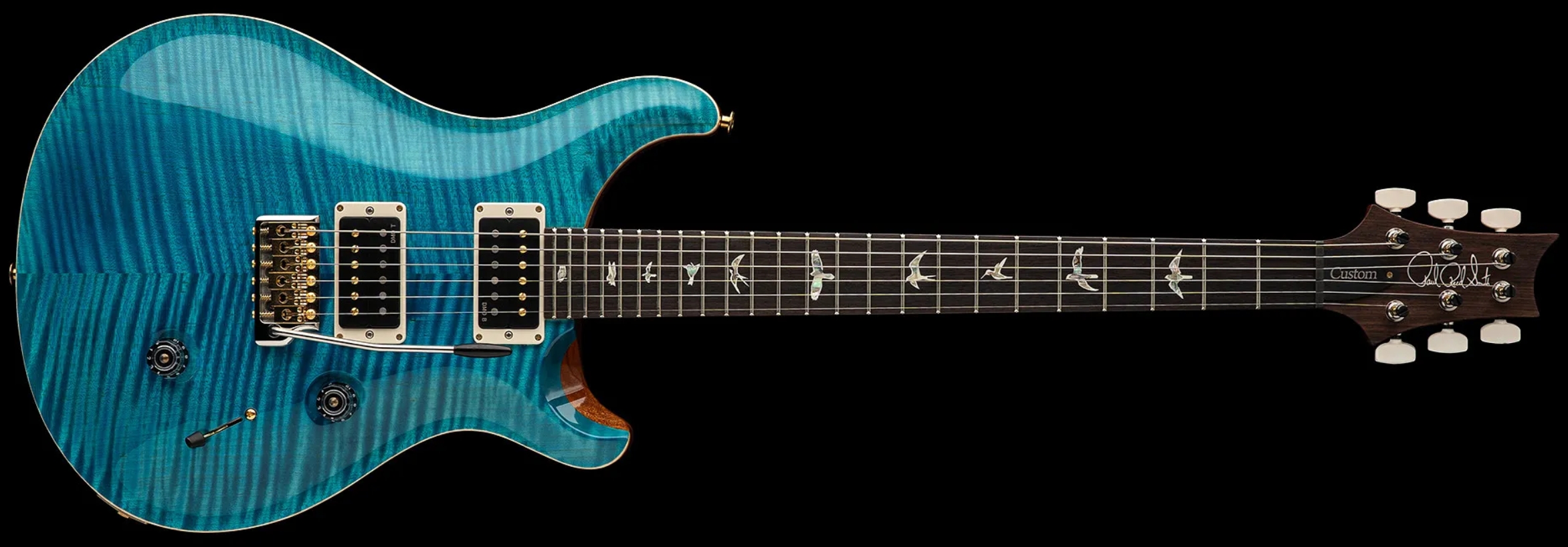 Prs Custom 24 Usa 2h Dmo Trem Rw - Carroll Blue - Double cut gitaar - Variation 2