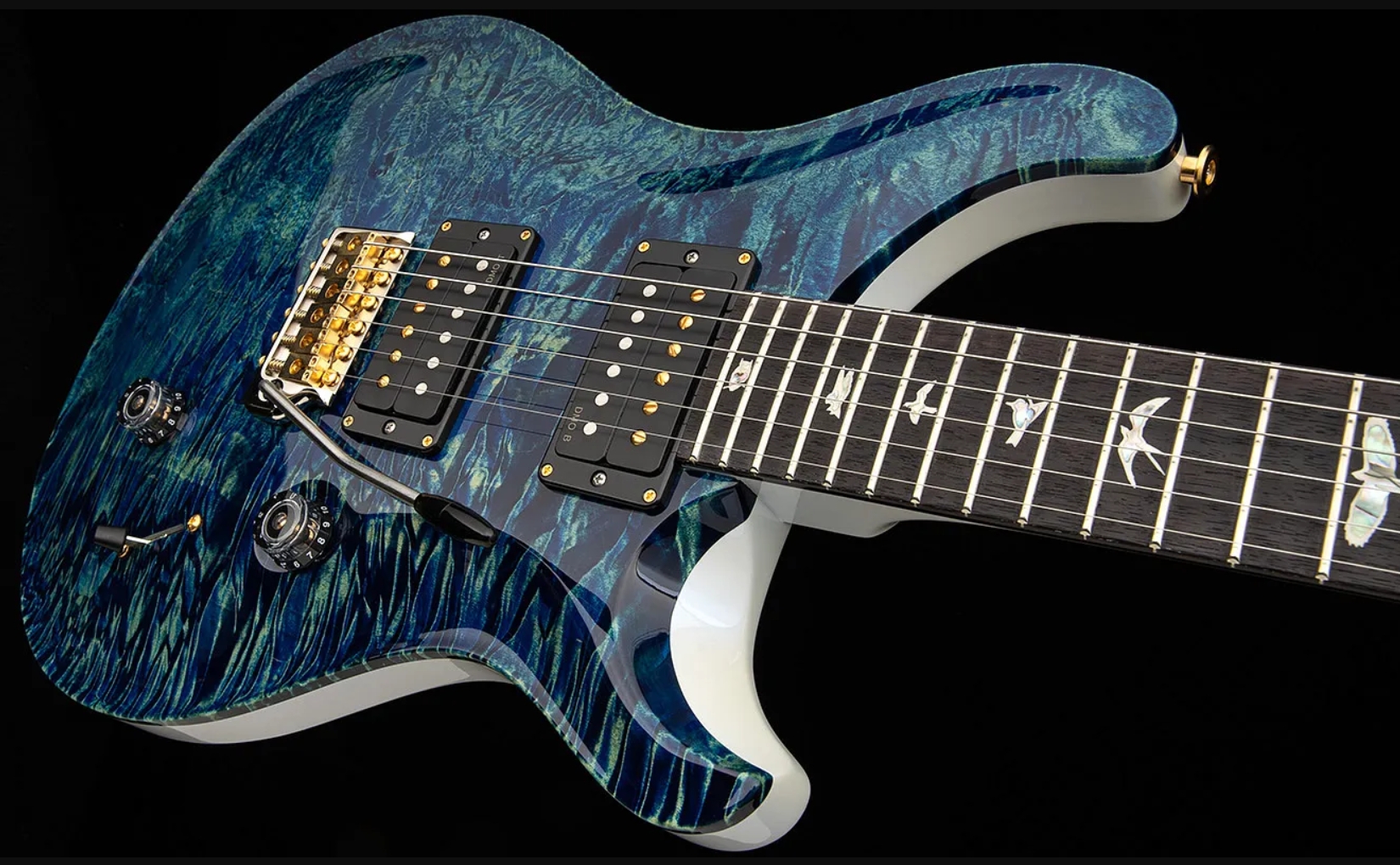 Prs Custom 24 Usa 2h Dmo Trem Rw - River Blue Pearl - Double cut gitaar - Variation 3