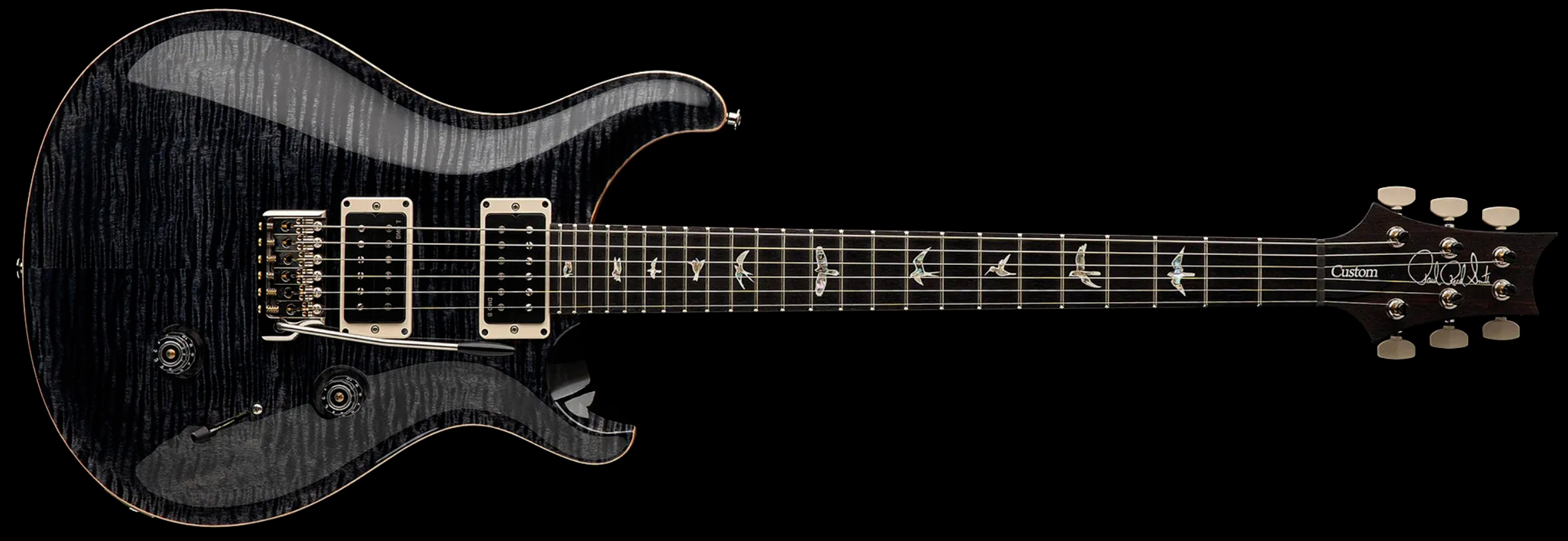 Prs Custom 24 Usa 2h Dmo Trem Rw - Gray Black - Double cut gitaar - Variation 6
