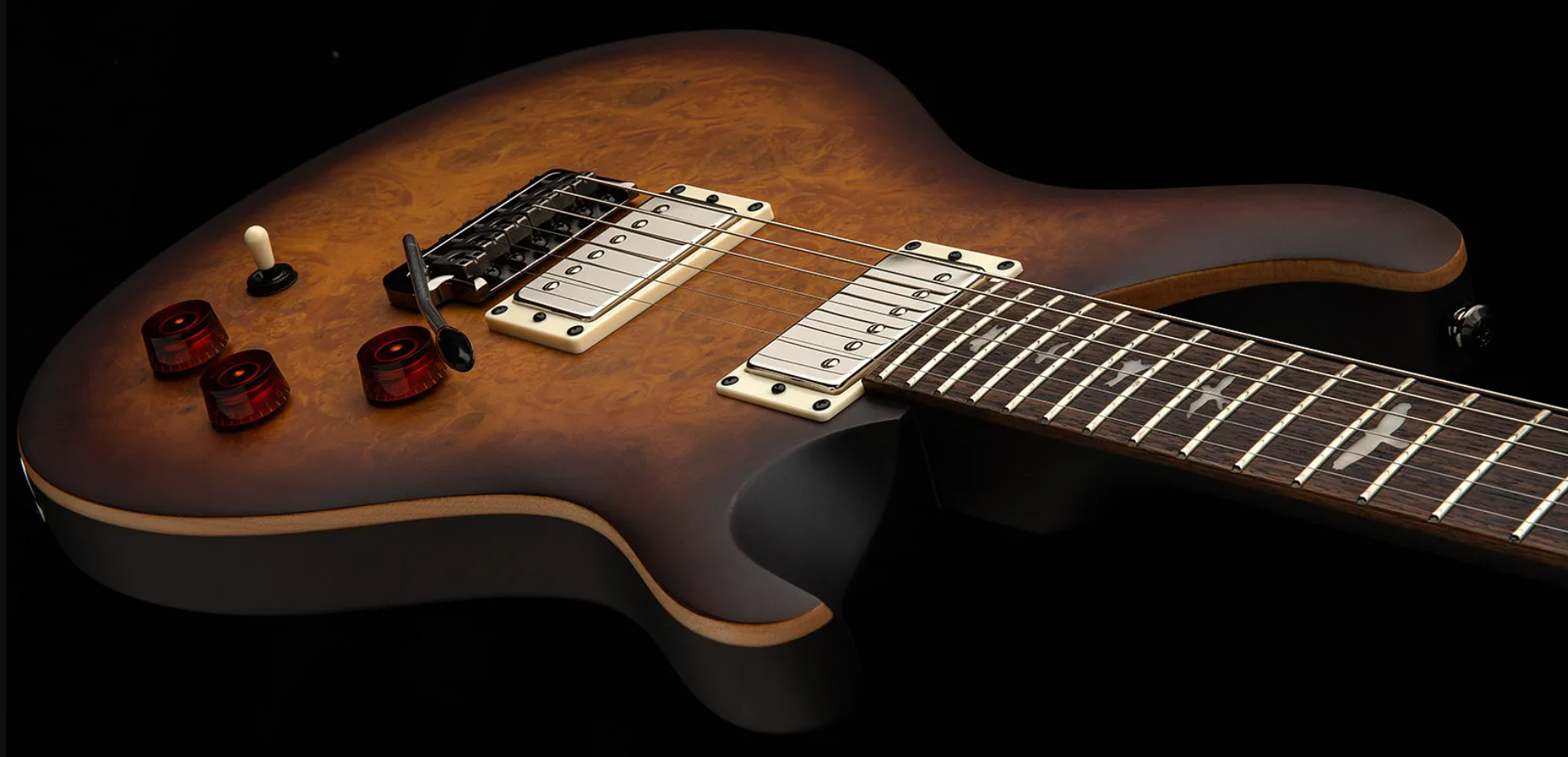 Prs David Grissom Dgt Laurel Burl Se Exotic Veneer Trem 2h Rw - Mccarty Tobacco Burst - Guitarra eléctrica de doble corte. - Variation 2