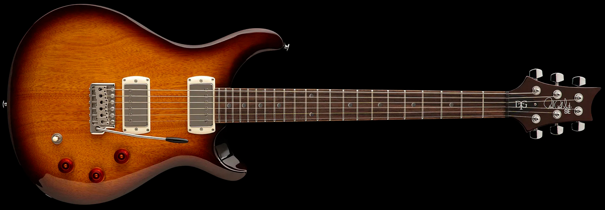 Prs David Grissom Dgt Standard Se Signature 2h Trem Rw - Mccarty Tobacco Sunburst - Double cut gitaar - Variation 1