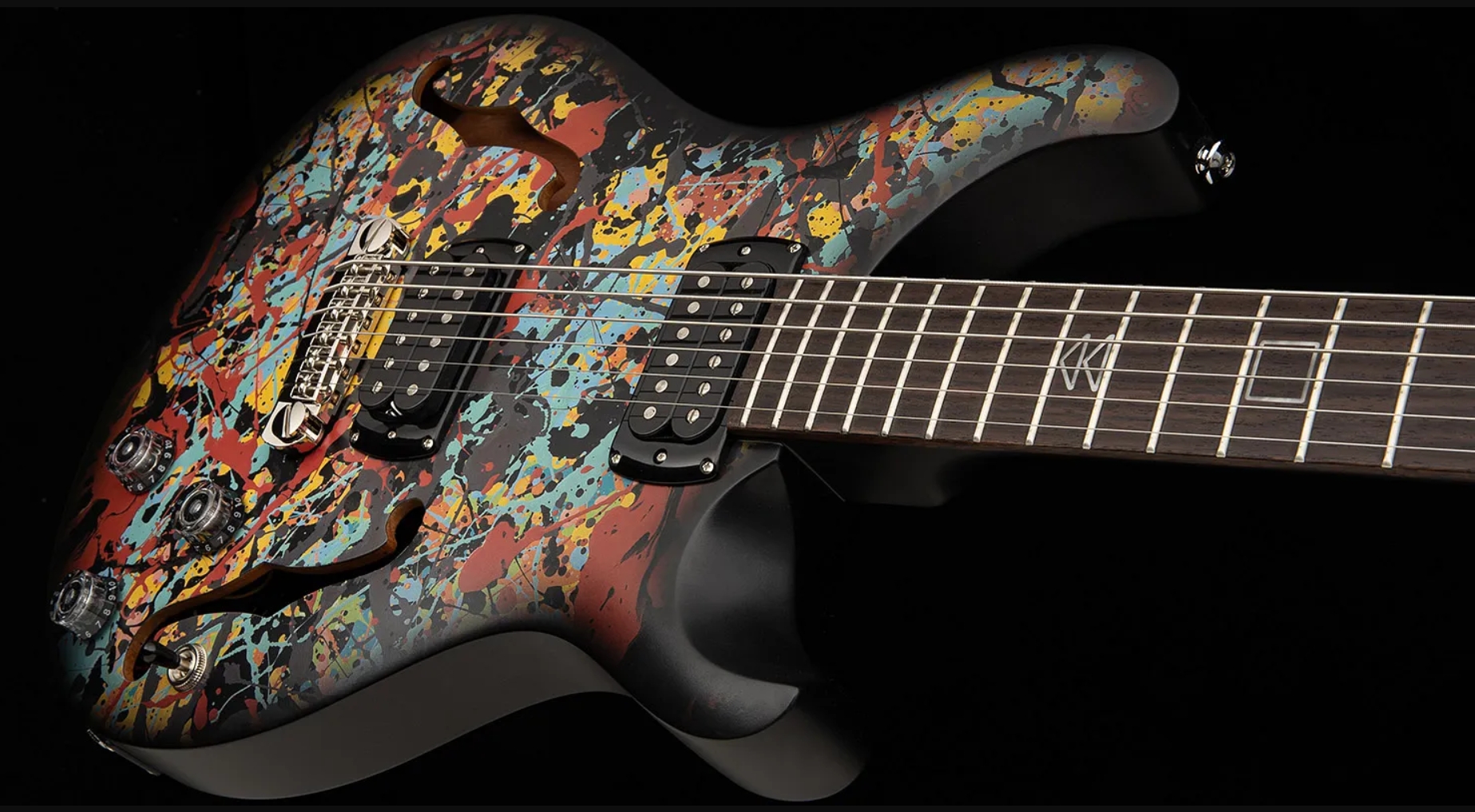 Prs Ed Sheeran Hollowbody I Piezo Baritone Se Signature 2h Ht Rw - Cosmic Splash - Bariton elektrische gitaar - Variation 3