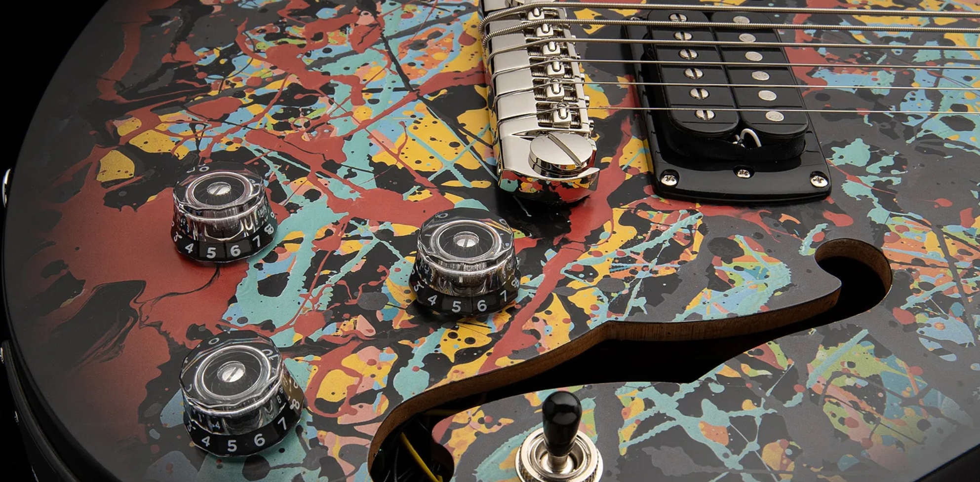 Prs Ed Sheeran Hollowbody I Piezo Baritone Se Signature 2h Ht Rw - Cosmic Splash - Bariton elektrische gitaar - Variation 4