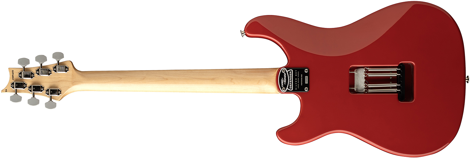 Prs John Mayer Silver Sky Defender Bolt-on Usa Ltd Trem 3s Rw - Portofino Red - Elektrische gitaar in Strat vorm - Variation 1