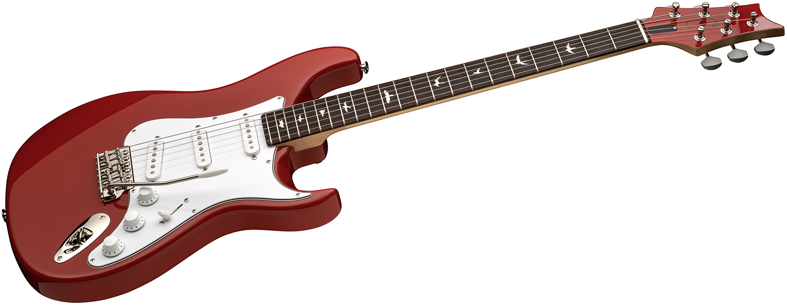 Prs John Mayer Silver Sky Defender Bolt-on Usa Ltd Trem 3s Rw - Portofino Red - Elektrische gitaar in Strat vorm - Variation 2