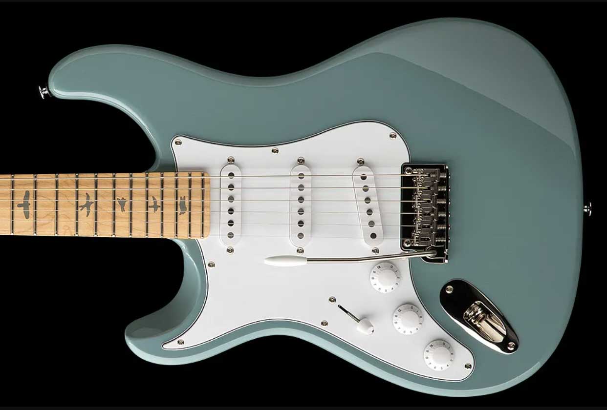 Prs John Mayer Silver Sky Maple Lh Se Signature Gaucher 3s Trem Mn - Stone Blue - Elektrische gitaar in Strat vorm - Variation 1