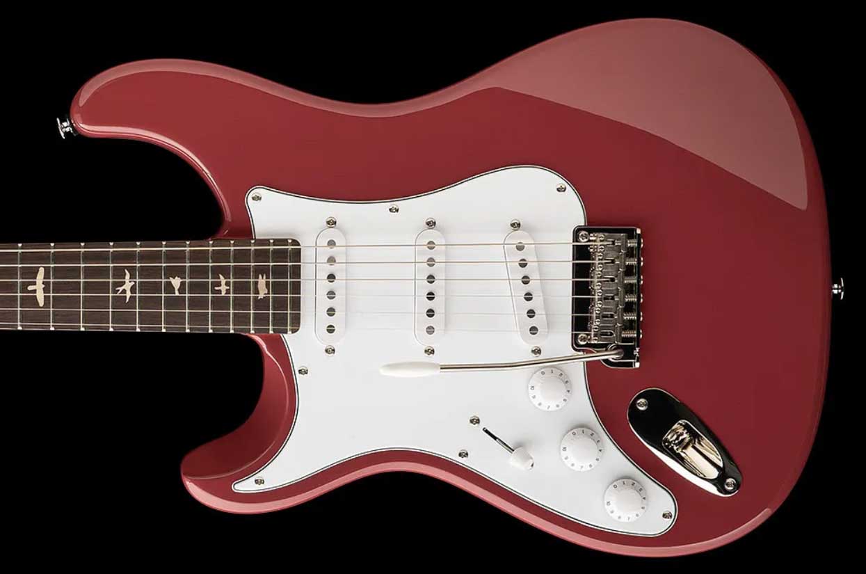 Prs John Mayer Silver Sky Rosewood Lh Se Signature Gaucher 3s Trem Rw - Derby Red - Elektrische gitaar in Strat vorm - Variation 1