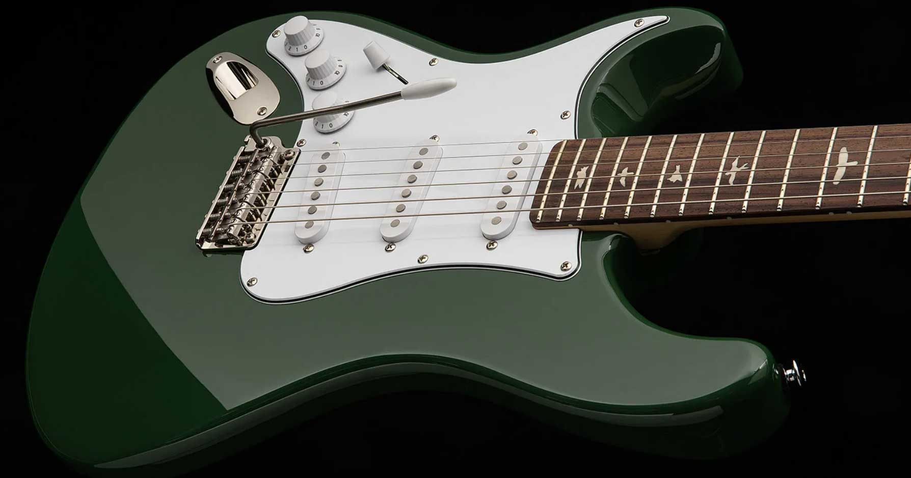 Prs John Mayer Silver Sky Rosewood Lh Se Signature Gaucher 3s Trem Rw - Lauren Green - Elektrische gitaar in Strat vorm - Variation 1