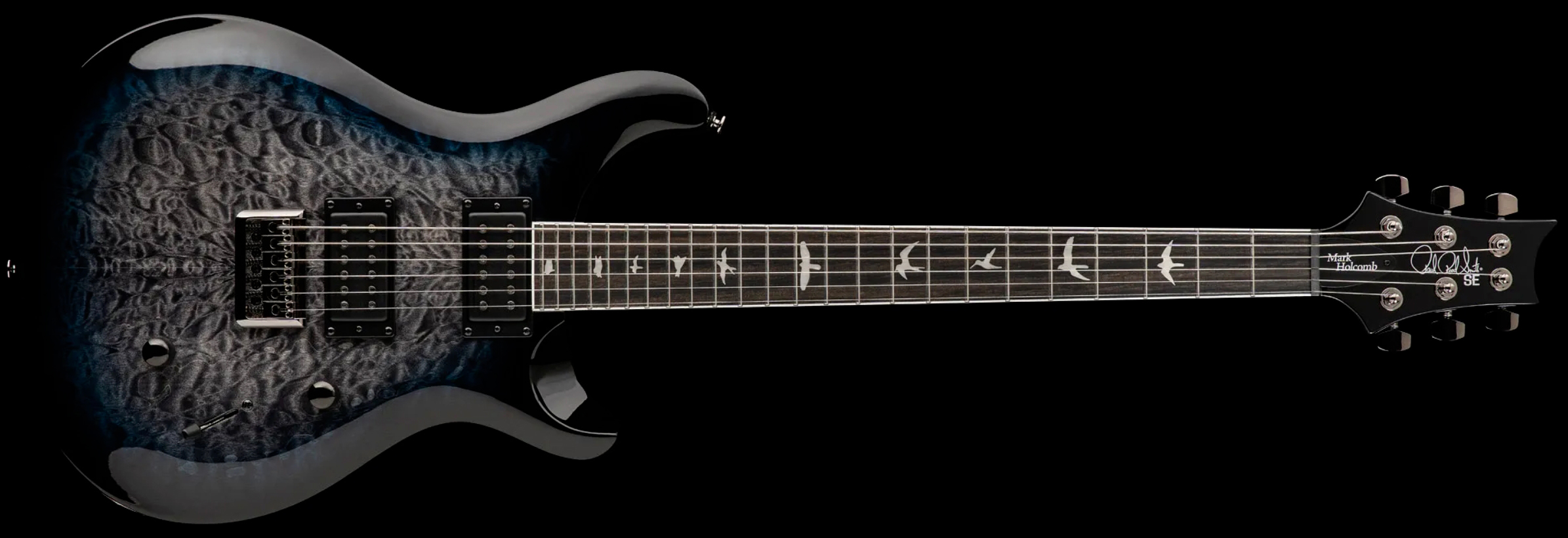 Prs Mark Holcomb Se Signature 2h Seymour Duncan Ht Eb - Holcomb Blue Burst - Metal elektrische gitaar - Variation 2