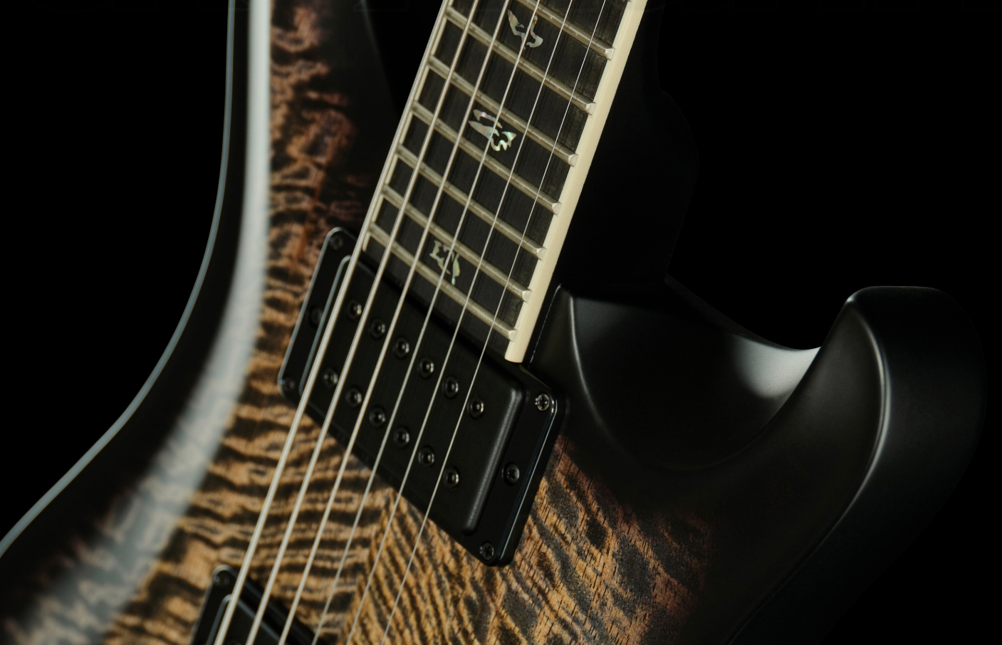 Prs Mark Holcomb Usa Signature 2h Seymour Duncan Ht Eb - Charcoal Wraparound Burst - Double cut gitaar - Variation 2