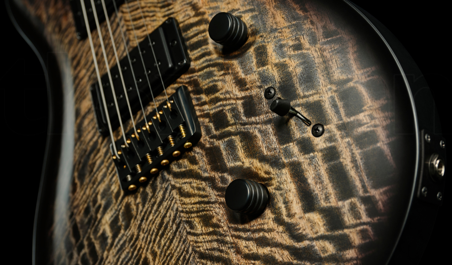 Prs Mark Holcomb Usa Signature 2h Seymour Duncan Ht Eb - Charcoal Wraparound Burst - Double cut gitaar - Variation 3