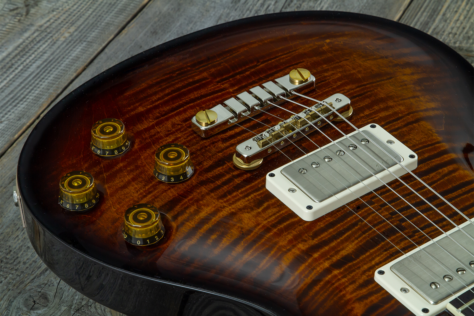Prs Mccarty 594 Hand-signed Usa 2h Ht Rw #0377741 - Black Gold Wraparound Burst - Double cut gitaar - Variation 3