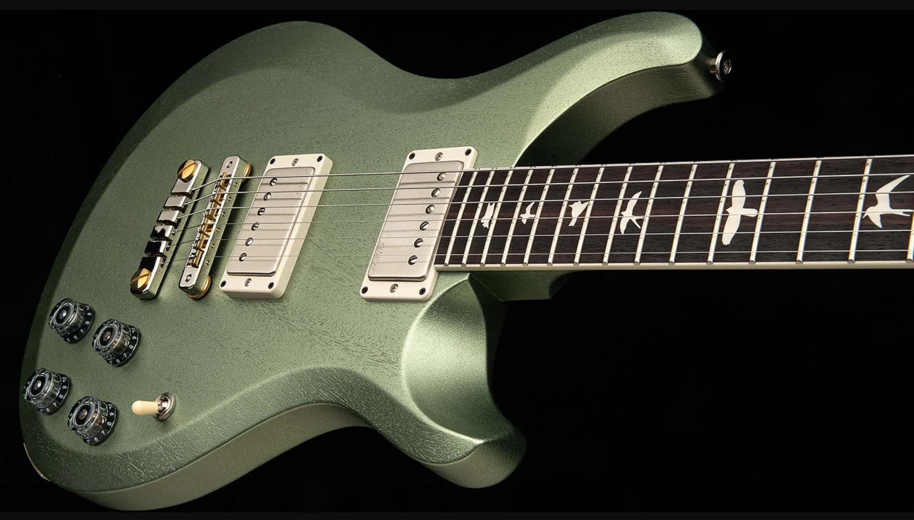 Prs Mccarty 594 Thinline S2 Usa 2h 58/15lt Ht Rw - Mavis Mint Metallic Satin - Double cut gitaar - Variation 3