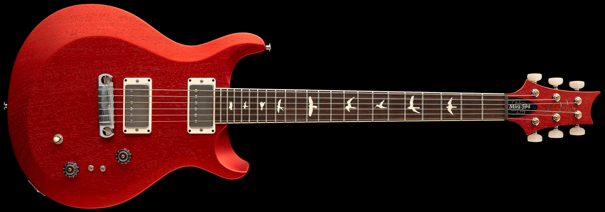 Prs Mira 594 Satin S2 Usa 2h Ht Rw - Red Apple Metallic - Double cut gitaar - Variation 2