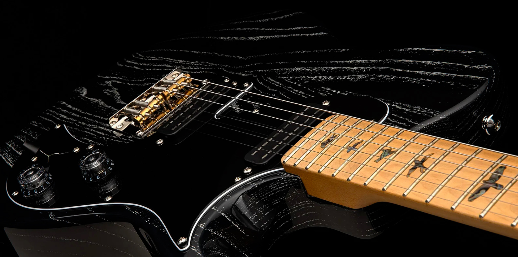 Prs Nf53 Se 2mh Ht Mn - Black Doghair - Televorm elektrische gitaar - Variation 6