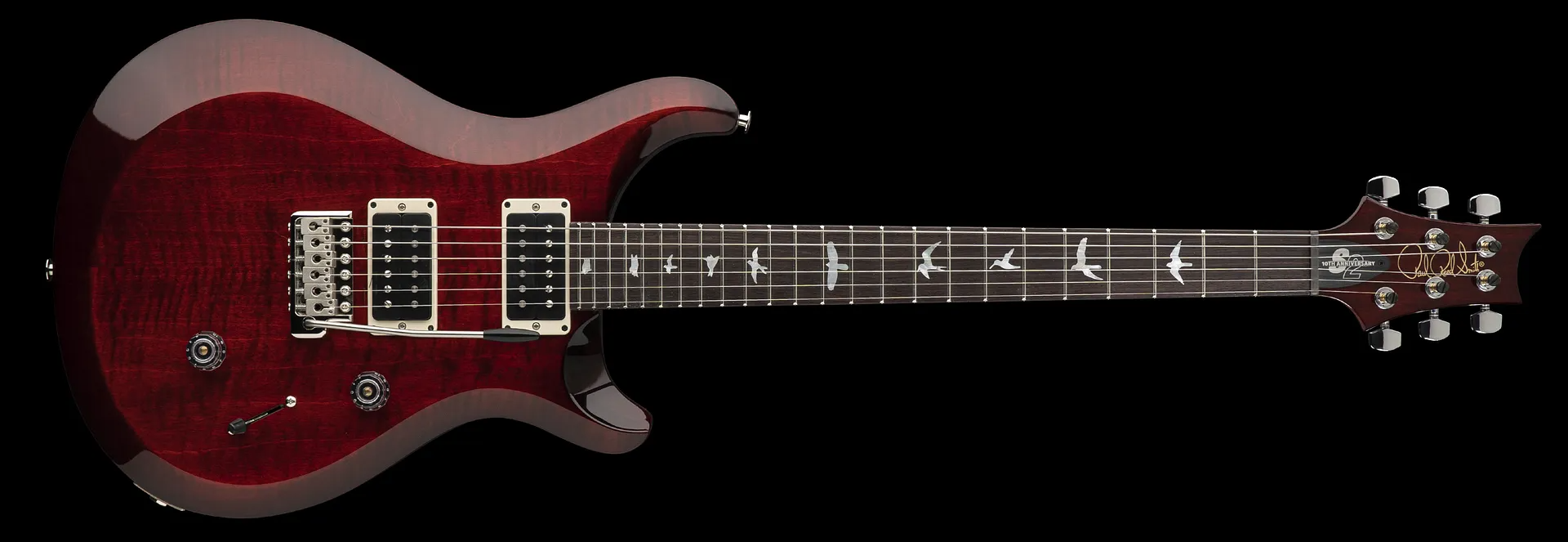 Prs S2 Custom 24 10th Ann. Ltd Usa 2023 2h Trem Rw - Fire Red Burst - Guitarra eléctrica de doble corte. - Variation 2