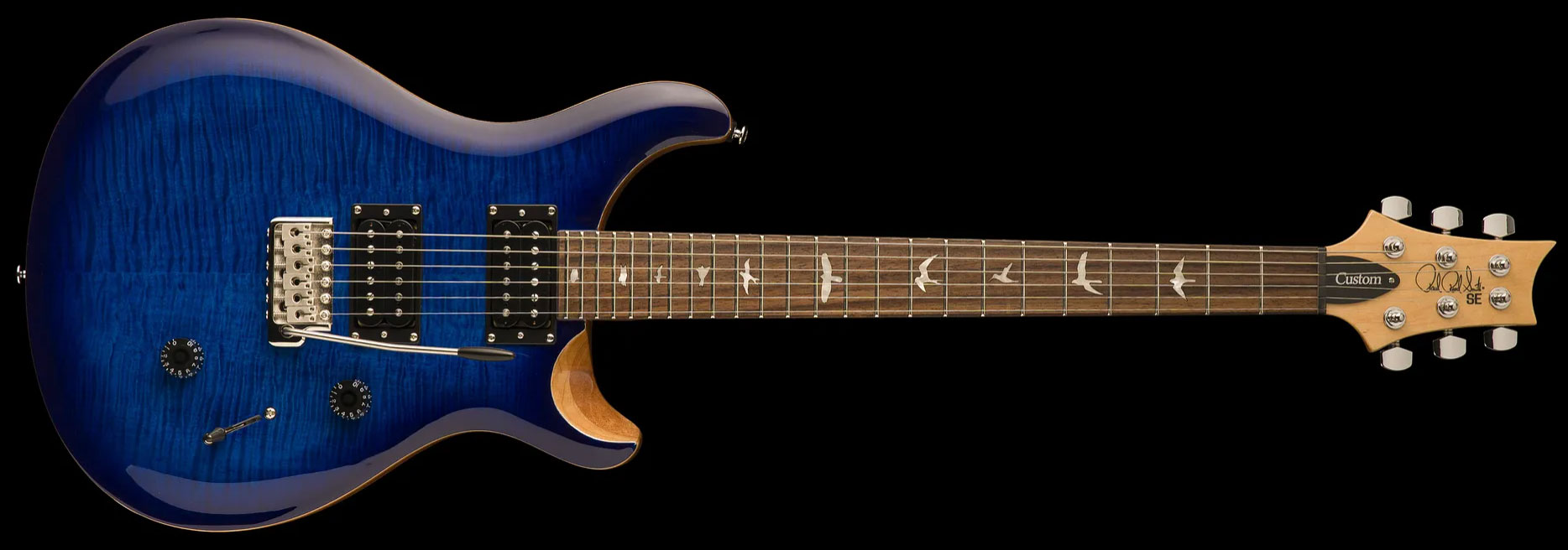 Prs Se Custom 24 Lh 2021 2h Trem Rw +housse - Faded Blue Burst - Linkshandige elektrische gitaar - Variation 1