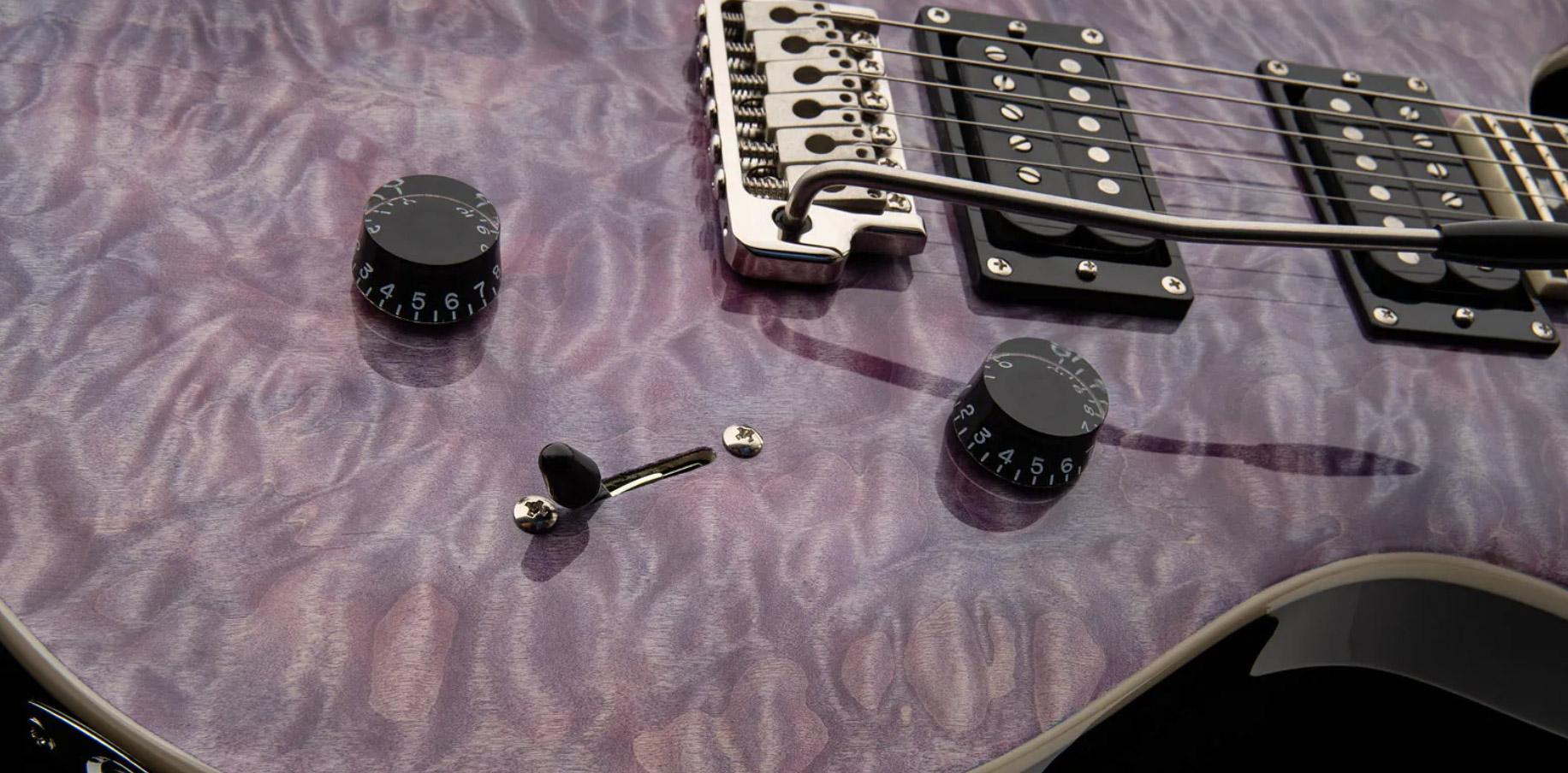 Prs Se Custom 24 Quilt 2h Trem Eb - Violet - Guitarra eléctrica de doble corte. - Variation 4