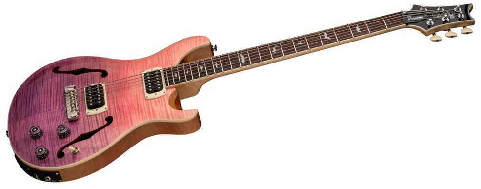 Prs Se Ed Sheeran Hollowbody I Piezo Baritone Signature Baryton 2h Ht Rw - Pink Ombre - Bariton elektrische gitaar - Variation 2