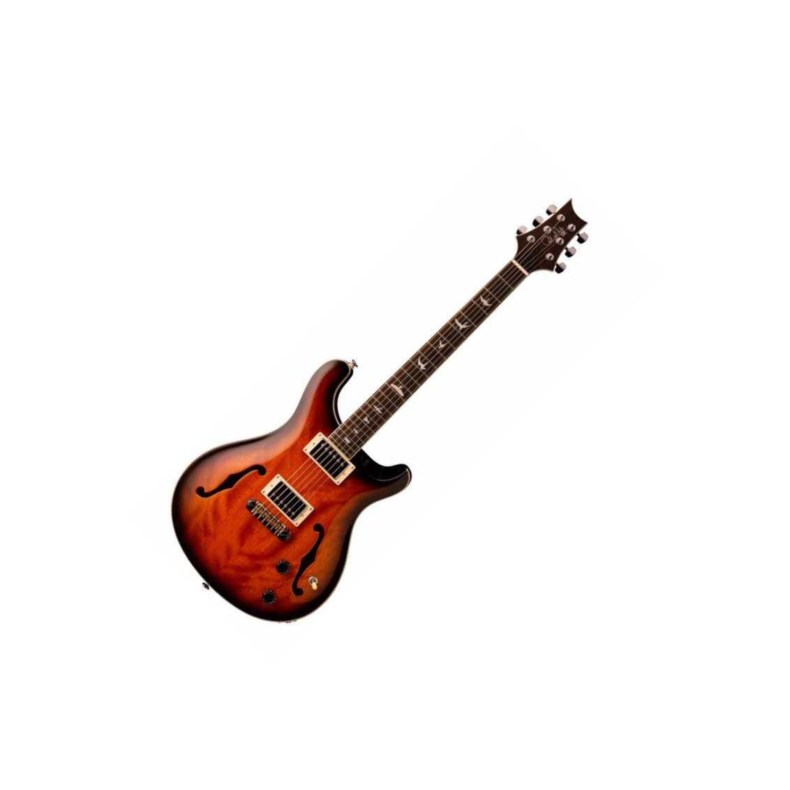 Prs Se Hollowbody Standard 2020 Hh Ht Eb - Tobacco Sunburst - Guitarra eléctrica de doble corte. - Variation 4