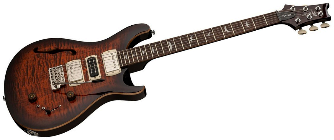 Prs Special Semi Hollow Se (wing Tuners) 2h Ht Rw - Orange Tiger Smokeburst - Semi hollow elektriche gitaar - Variation 1