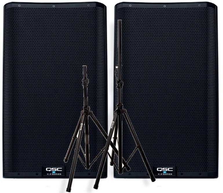 Pa systeem set Qsc Pack K10.2 + Pieds