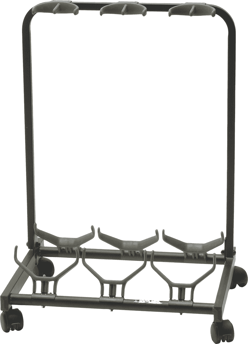Quiklok Stand Pour 3 Guitares Avec Roulettes - Noir - Gitaarstandaard - Main picture