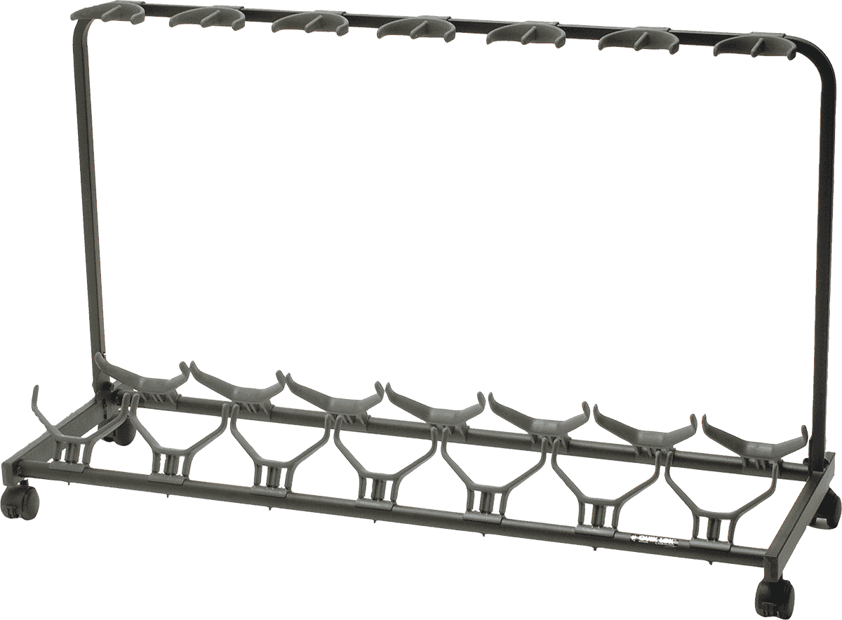 Quiklok Stand Pour 7 Guitares Avec Roulettes - Noir - Gitaarstandaard - Main picture