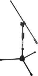 Microfoonstatief Quiklok Short microphone stand, fixed boom, tripod base - black