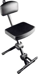 Orkestkruk Quiklok Adjustable seat with backrest and footrest - black