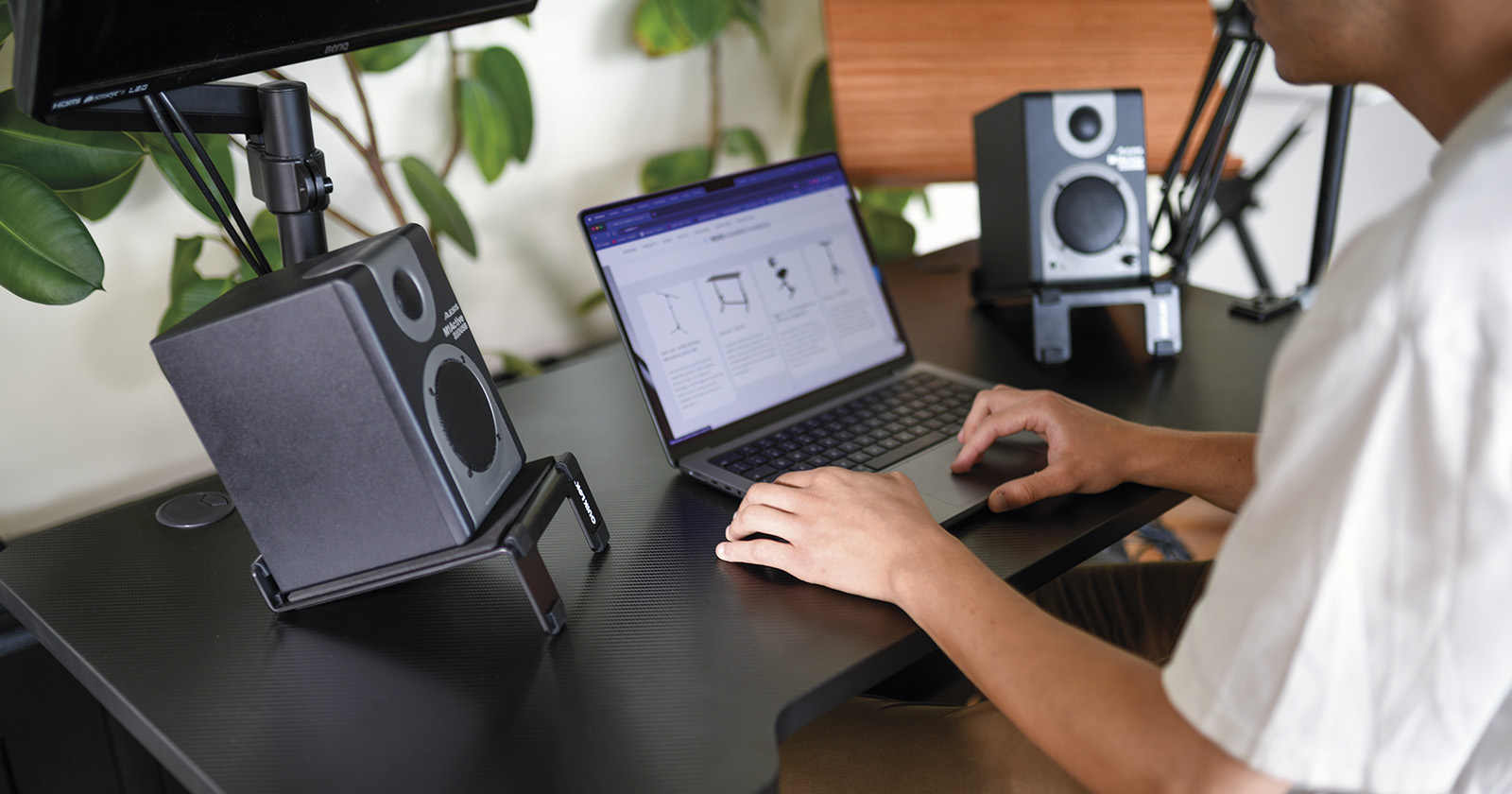 Quiklok Supports D'enceinte De Monitoring Pour Bureau (par Paire) - Studiostandaard - Variation 3