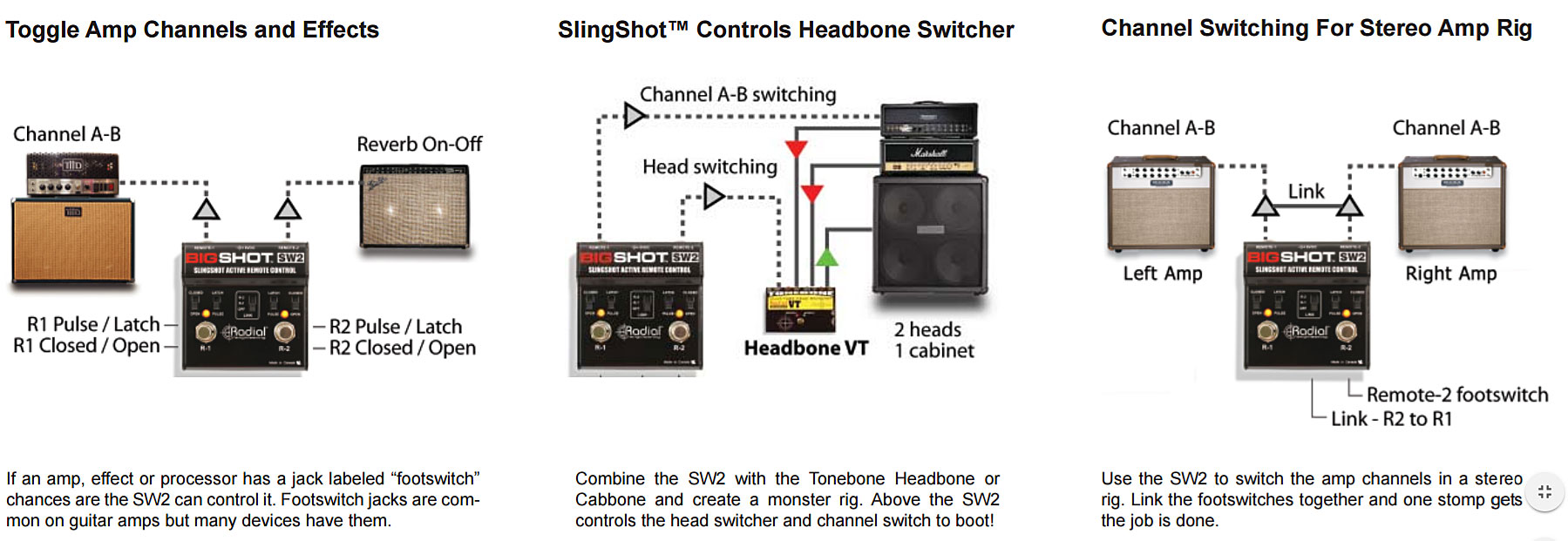 Tonebone Bigshot Sw2 Slingshot Amp Remote Control - Voetschakelaar voor versterker - Variation 3